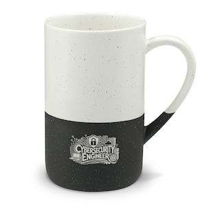 Cybersecurity Engineer Engraved Mug, IT Professional Gift, Speckled Ceramic Coffee Mug