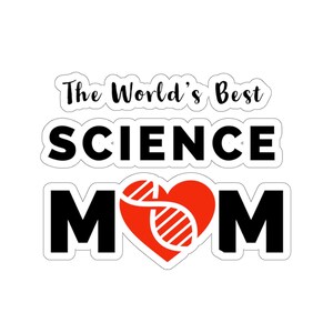サイエンスママ、世界一の DNA 特集 | 透明と白のサイエンスステッカー