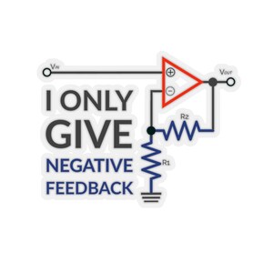 Science Sticker Negative Feedback / Geeky Kiss-Cut Stickers disponibles en transparente y blanco
