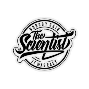 Pegatina THE SCIENTIST / Pegatinas nerdy kiss-cut disponibles en transparente y blanco