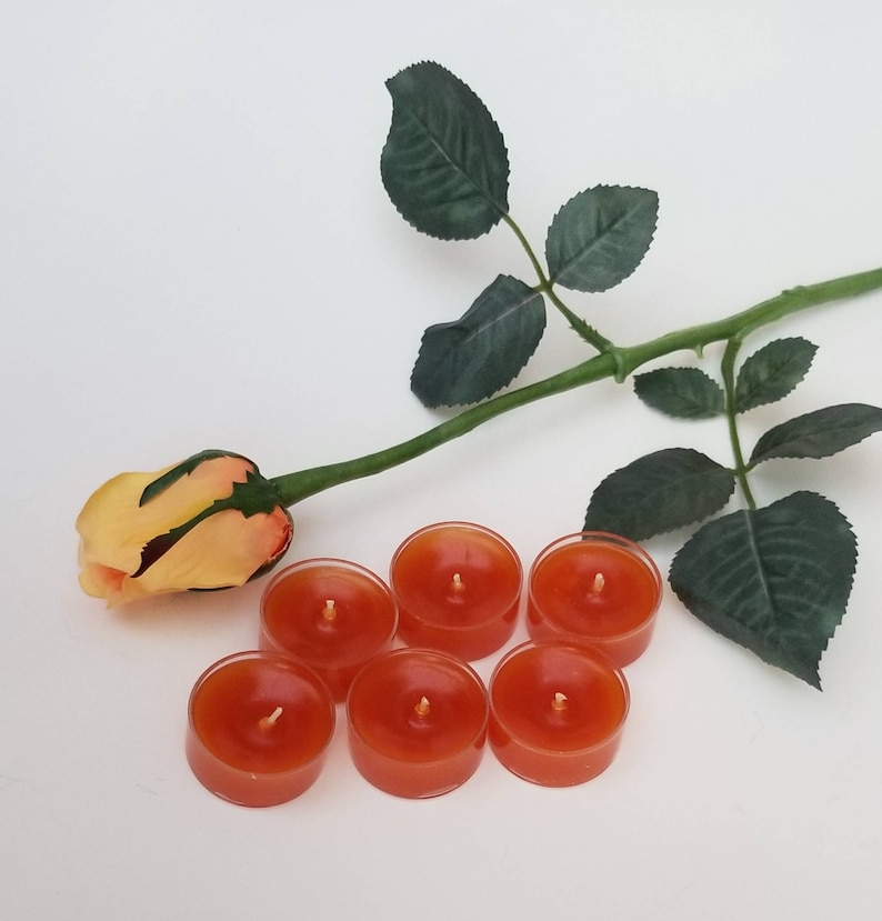 100 Natural Blessed ORANGE Tealight Candles Ritual Candles Etsy