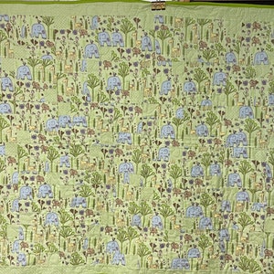 Soft Green Jungle Animals Baby/Toddler Quilt