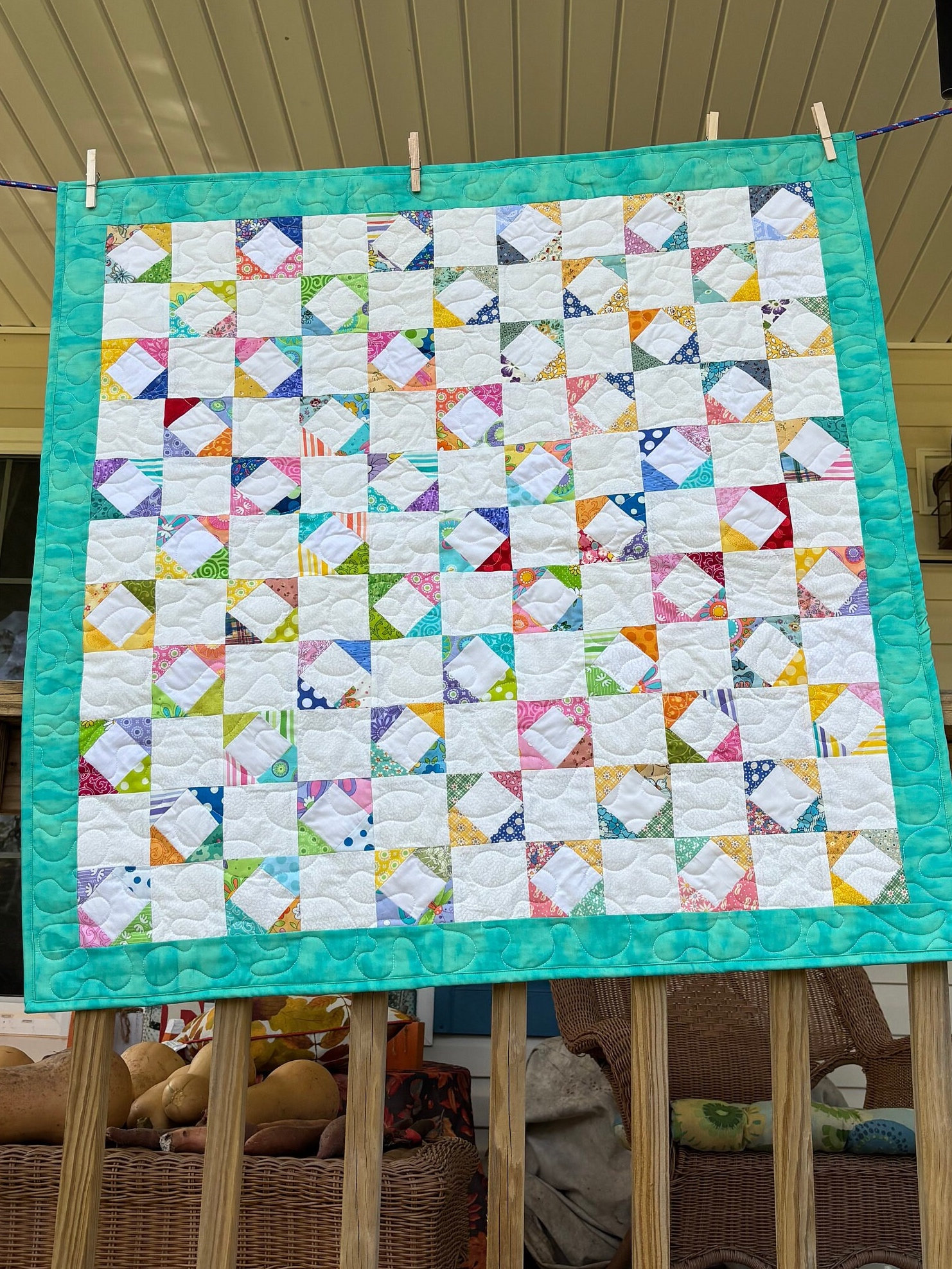 Scrappy Dancing Triangles - Etsy