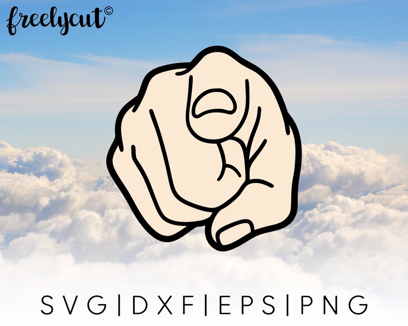 Pointing at you Clipart Silhouette Cutting Machines Pointing Finger SVG Cut File Template for Cricut Hand SVG Index Pointing Finger PNG