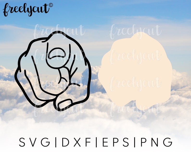 Pointing at you Clipart Silhouette Cutting Machines Pointing Finger SVG Cut File Template for Cricut Hand SVG Index Pointing Finger PNG