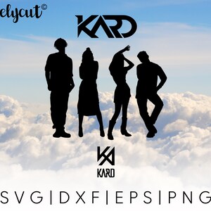 Kpop Kard SVG Cut File Template para Cricut, Silhouette, Cutting Machines, Kard png, Kard logo clipart, Kard Silhouette SVG, Kpop SVG