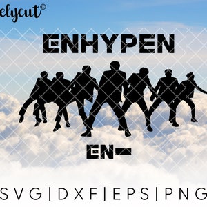 Dansen ENHYPEN Given-Taken SVG Cut File Template voor Cricut, Silhouet, Snijmachines, Enhyphen silhouet svg, enhyphen logo clipart