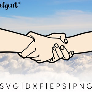 Dos manos que ayudan SVG Cortar plantilla de archivo para Cricut, silueta, máquinas de corte, amigos Trabajo en equipo Manos Clipart, Gesto de la mano de la paz PNG