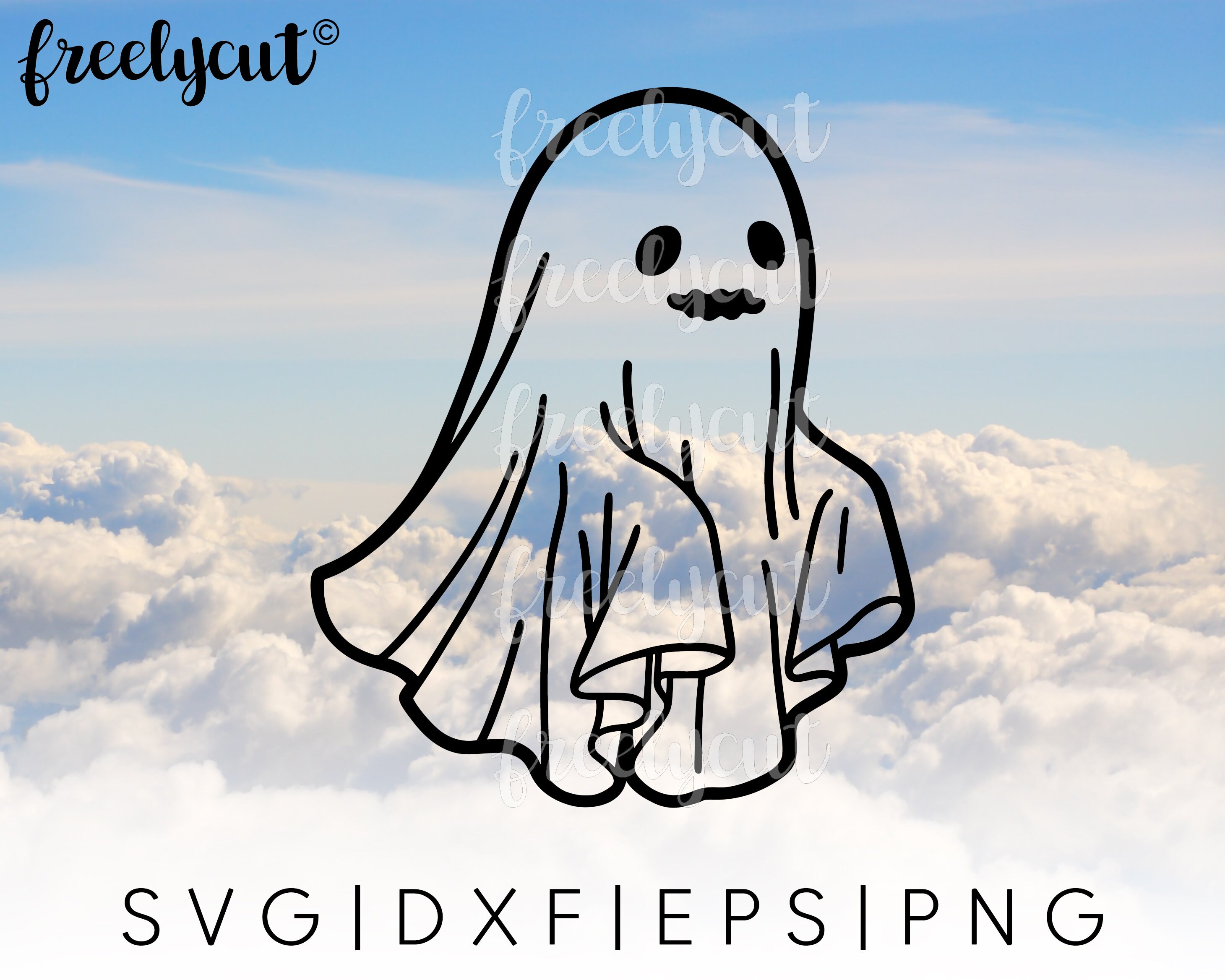 White Blanket Ghost SVG Cut File Template for Cricut Etsy