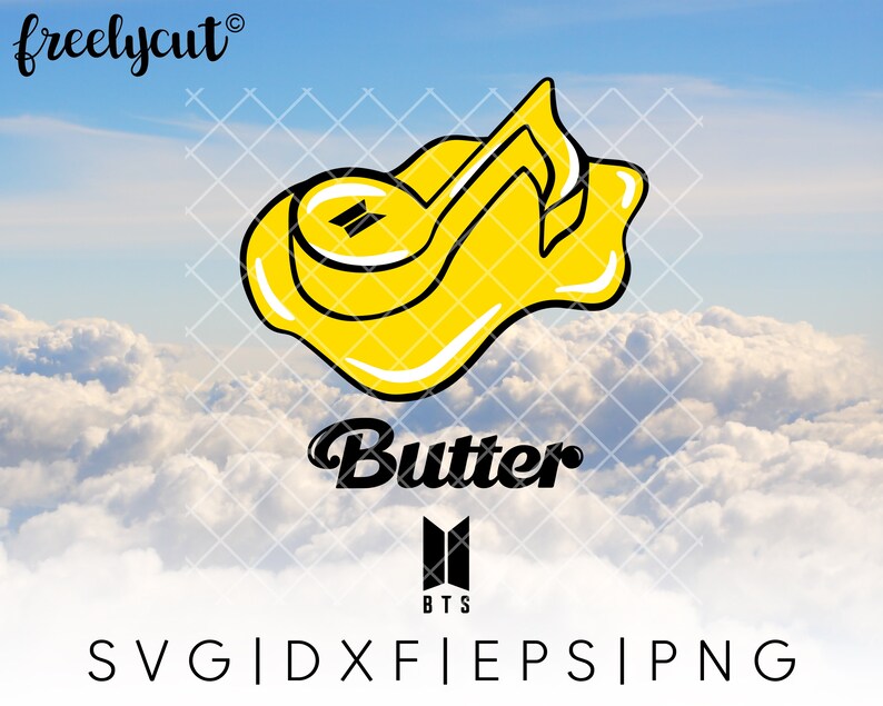 BTS Layered Butter Music Note SVG Cut File Template for Etsy Canada
