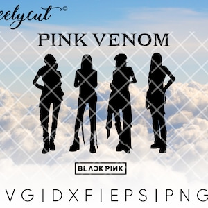 BLACKPINK Pink Venom SVG Cut File Template for Cricut, Silhouette, Cutting Machines, blackpink svg, kpop pink venom clipart