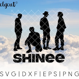 Kpop Shinee SVG Cut File Template for Cricut, Silhouette, Cutting Machines, Shinee Silhouette SVG, Shinee Logo Clipart, Shinee svg