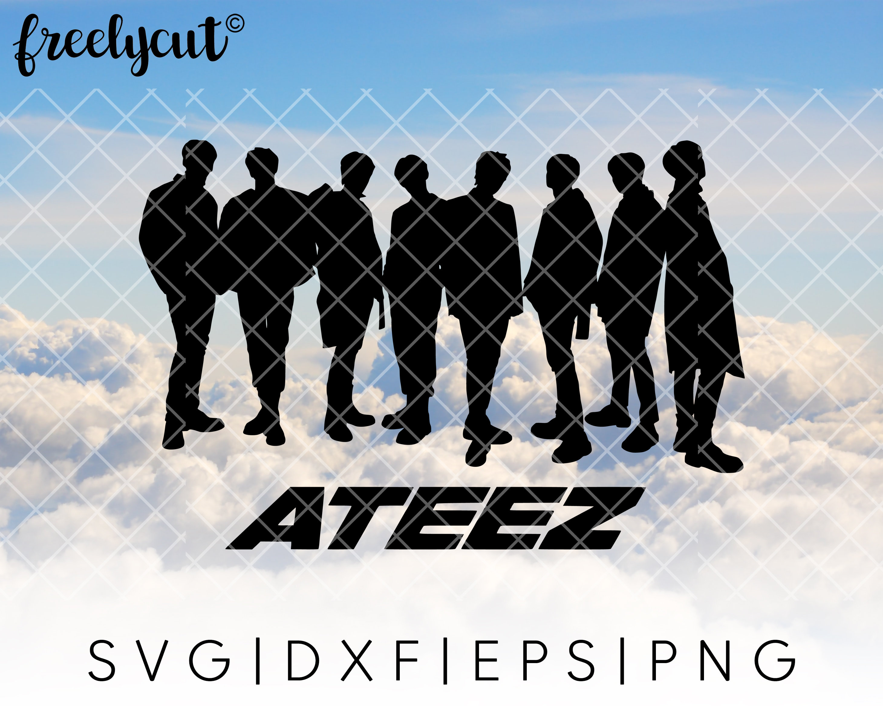 Kpop Ateez SVG Schnittdatei Vorlage für Cricut Silhouette Etsy