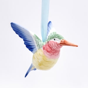 Takahashi Porcelain Hummingbird Potpourri Pomander Original Label Vintage