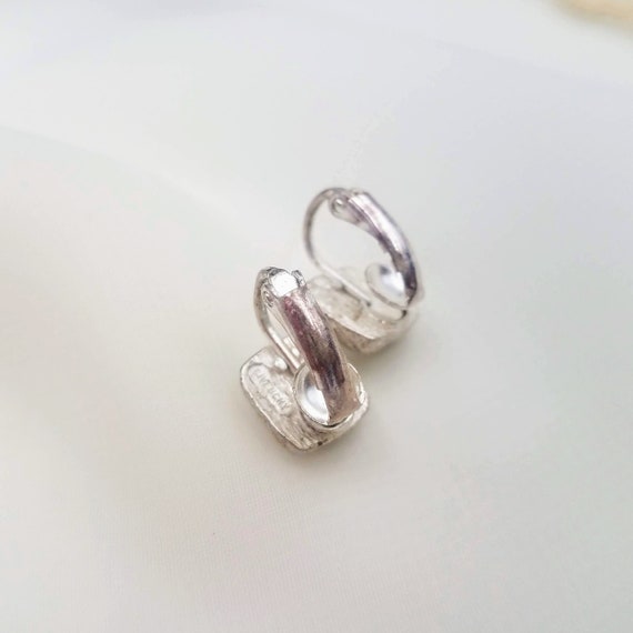 Silver Givenchy Logo Earrings, Tiny Aesthetic Cli… - image 10