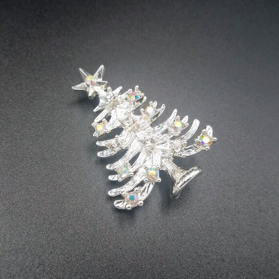Broche Vintage Arbre Argenté - BON ÉTAT - Fabriqué En France