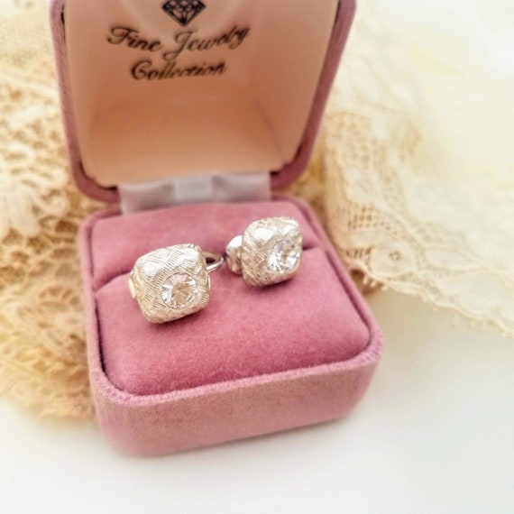 Silver Givenchy Logo Earrings, Tiny Aesthetic Cli… - image 5