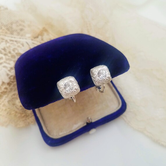 Silver Givenchy Logo Earrings, Tiny Aesthetic Cli… - image 3