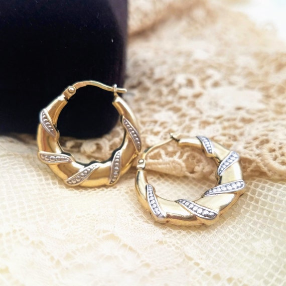 Chunky gold vermeil 925 sterling earrings for wom… - image 6