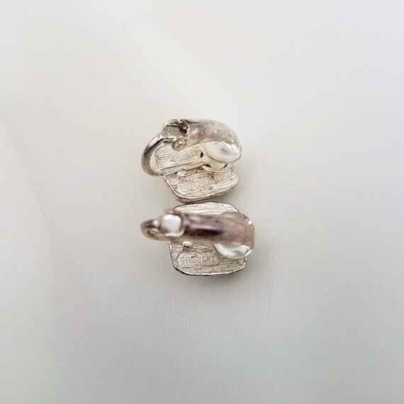 Silver Givenchy Logo Earrings, Tiny Aesthetic Cli… - image 9