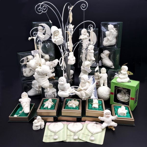 Dept 56 Snowbabies Kerstornamenten, gepensioneerde afdeling 56 beeldjes, afzonderlijk verkocht