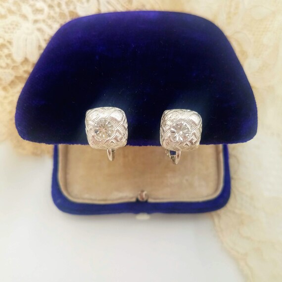 Silver Givenchy Logo Earrings, Tiny Aesthetic Cli… - image 6