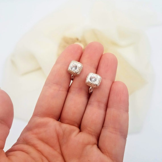 Silver Givenchy Logo Earrings, Tiny Aesthetic Cli… - image 8