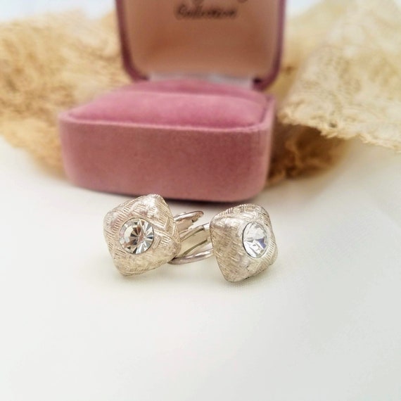 Silver Givenchy Logo Earrings, Tiny Aesthetic Cli… - image 2