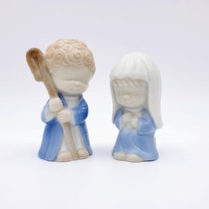 Vintage 2 Piece Mary Jesus Nativity Set Christmas Porcelain Small CCCC Japan