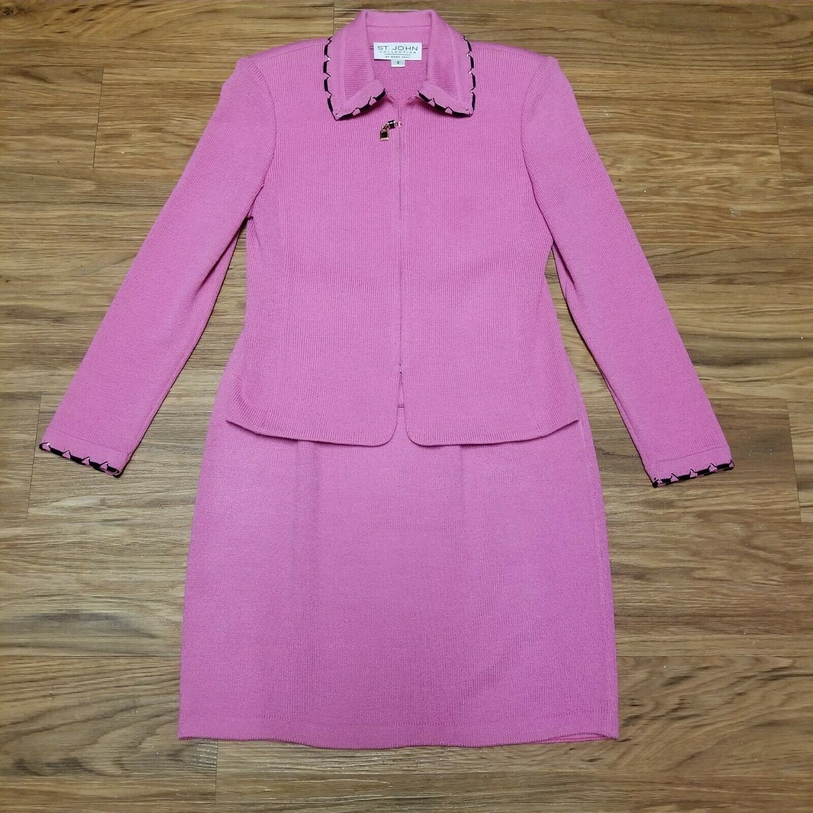 Pink Knit Suit Sz 2 Jacket Sz 