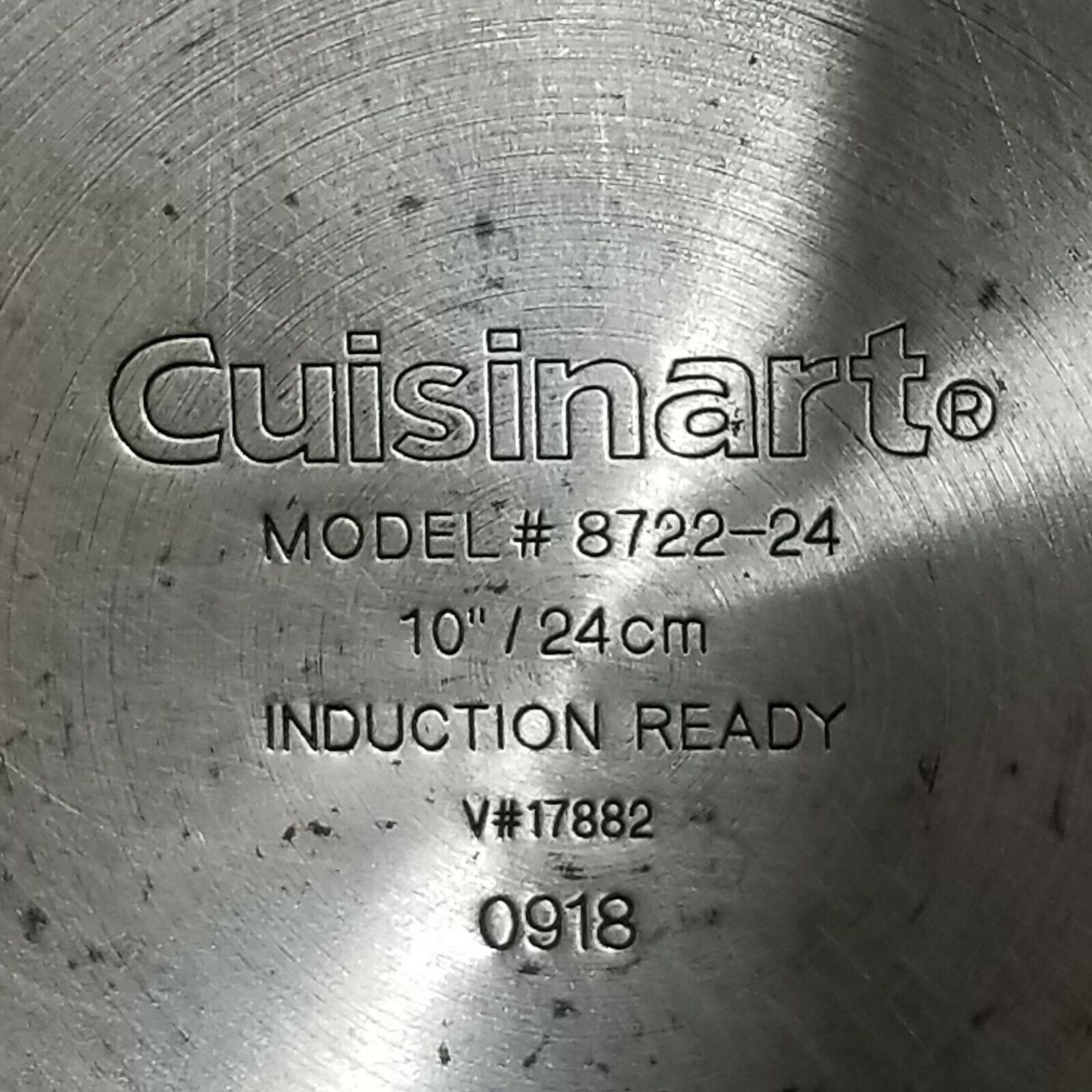 Cuisinart Stainless Steel 10 Induction Ready Frying Pan Model 8722 24 