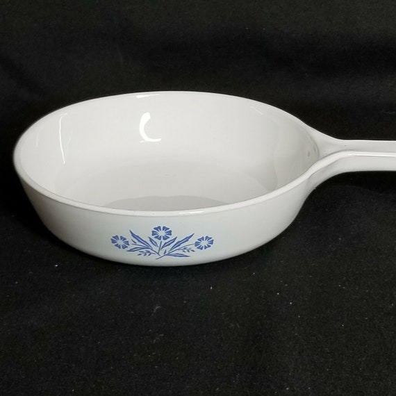 Corning Ware Blue Cornflower Small Skillet/frying Pan With Glass Lid P-83-B  6-1/2 Inch 6.5 Inch 