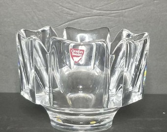 Vintage Orrefors Vase Sweden Corona Crystal Vase Centerpiece Vase Excellent Sign