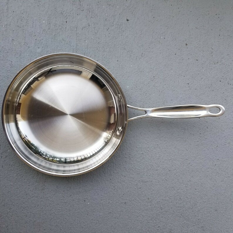 Cuisinart Stainless Steel 8 Induction Ready Frying Pan Etsy