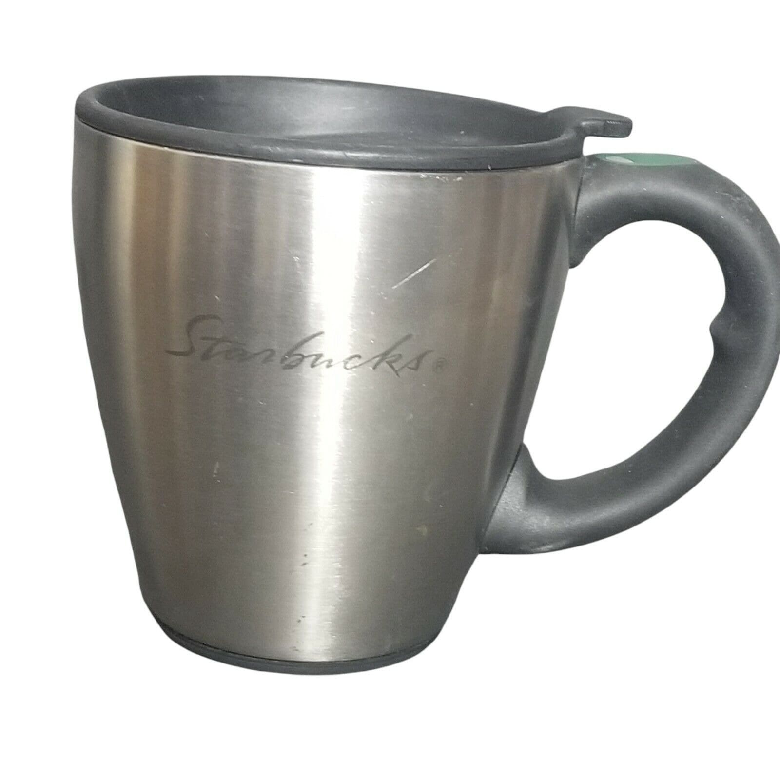 Vintage 2001 Starbucks Stainless Steel Travel Chubby Coffee Mug 12  