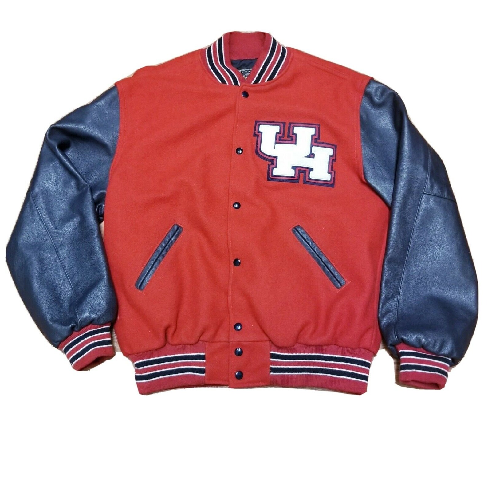 Vintage Holloway Letterman Varsity Jacket Sz L Full Snap Wool | Etsy