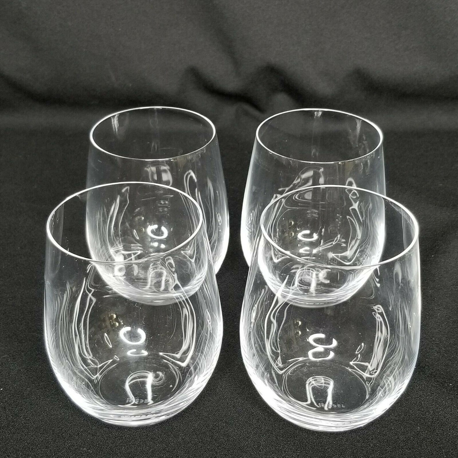 4 Riedel Crystal Stemless Wine Glasses Germany Mint Etsy