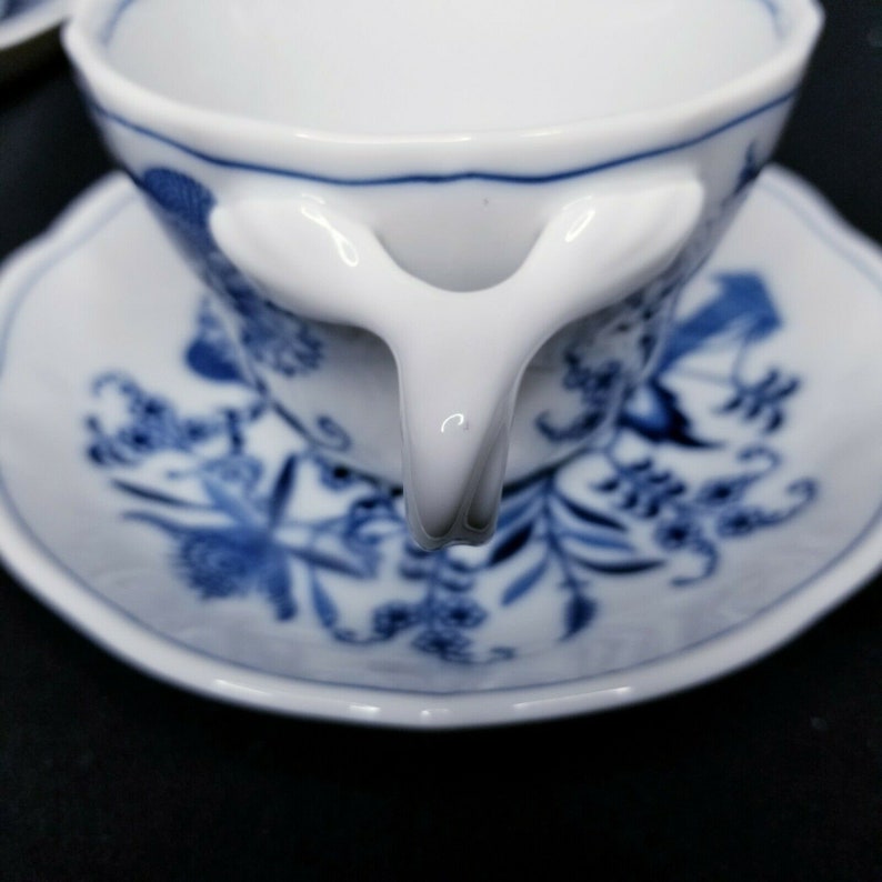 Vintage Blue Danube Cup and Saucer Set of 4 Mint Condition - Etsy