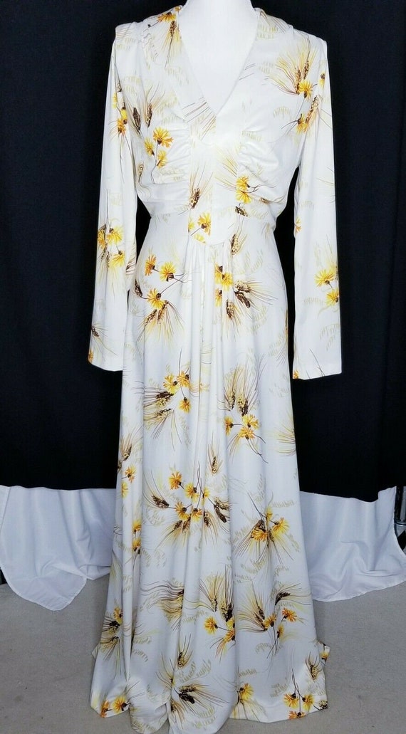 Vintage Maxi Dress Fun Boho Flower Child Hippie D… - image 9