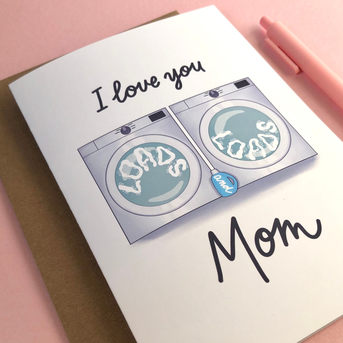 I Love You Loads and Loads Mom Card Mothers Day Greeting Etsy