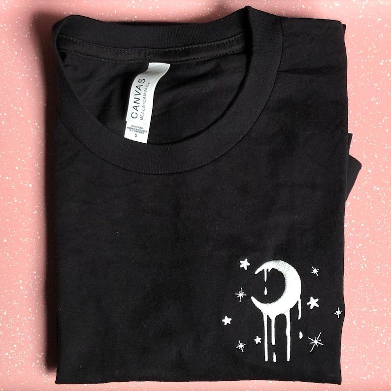 Crescent Moon Shirt Melting Moon Moon Phase Lightweight T - Etsy