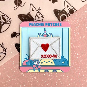 Personalized Love Letter Iron On Patch for Clothes, Backpacks, Hats, Bags, etc. Custom XOXO Initial, Sew on Badge, Heart Envelope, Cute Gift