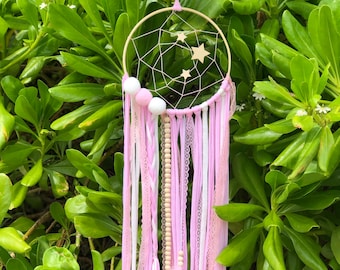 Baby Pink Dream Catcher wall hanging for girls room decor