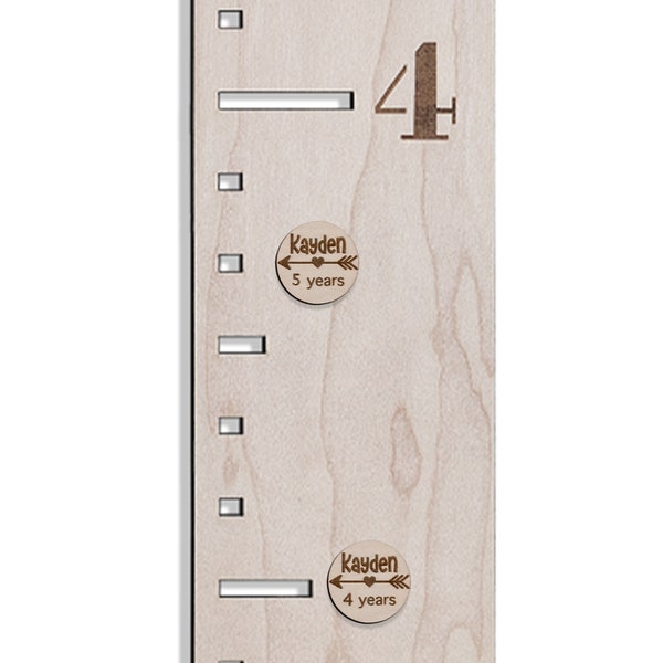 Personalized Wooden Markers for Kids Ruler Growth Chart Wood, Children Wall Meter Tracker, Arrow Markers Boys Girls Measurement Custom Name