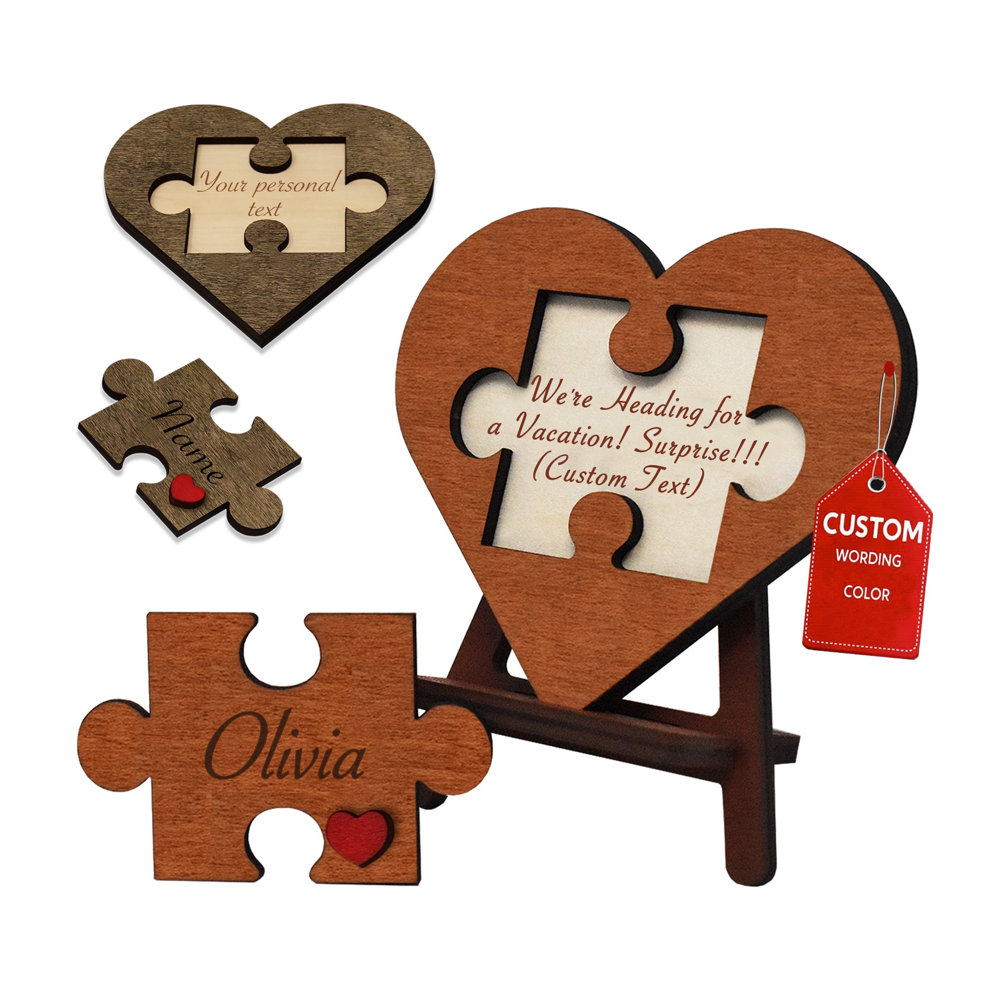 "We're Going To Cabo" Surprise Vacation Puzzle – 15-Piece Basswood Jigsaw For Trip Reveal Gift