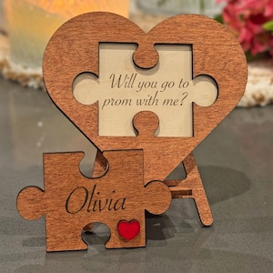 Personalized Prom Proposal, Will You be My Prom Date with Custom Name, Customized Ask to Prom Sign Engraved Hidden Message, Promposal Decor