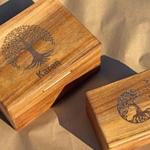 Tree of Life Unique Keepsake Box - Custom Engraved Memory Box, Personalized Gift for Him, Custom Gift for Husband, Acacia Wood Storage Box