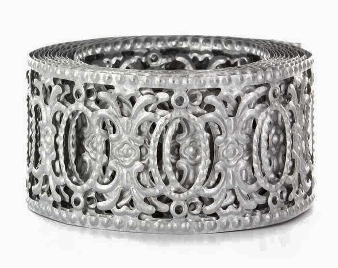 2 Zinc Plated Metal Ribbon With Open Ovals. Etsy
