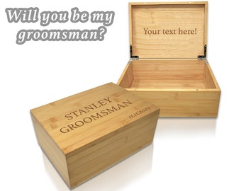 Custom Groomsmen Gifts Box Empty, Best Man Proposal Box, Personalized Groomsmen Gifts, Be My Groomsman Gift Box