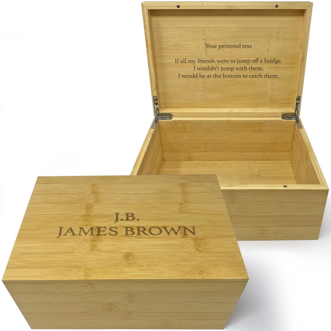 Keepsake Box With Lid Personalized - Memory Box Large, Custom Engraved ...